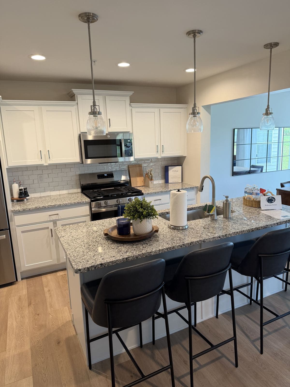 Airbnb turnover — kitchen and island