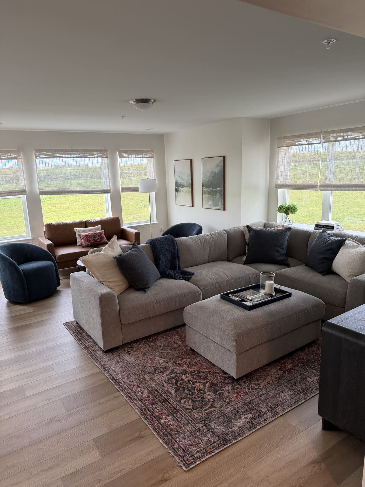 Airbnb turnover — living room
