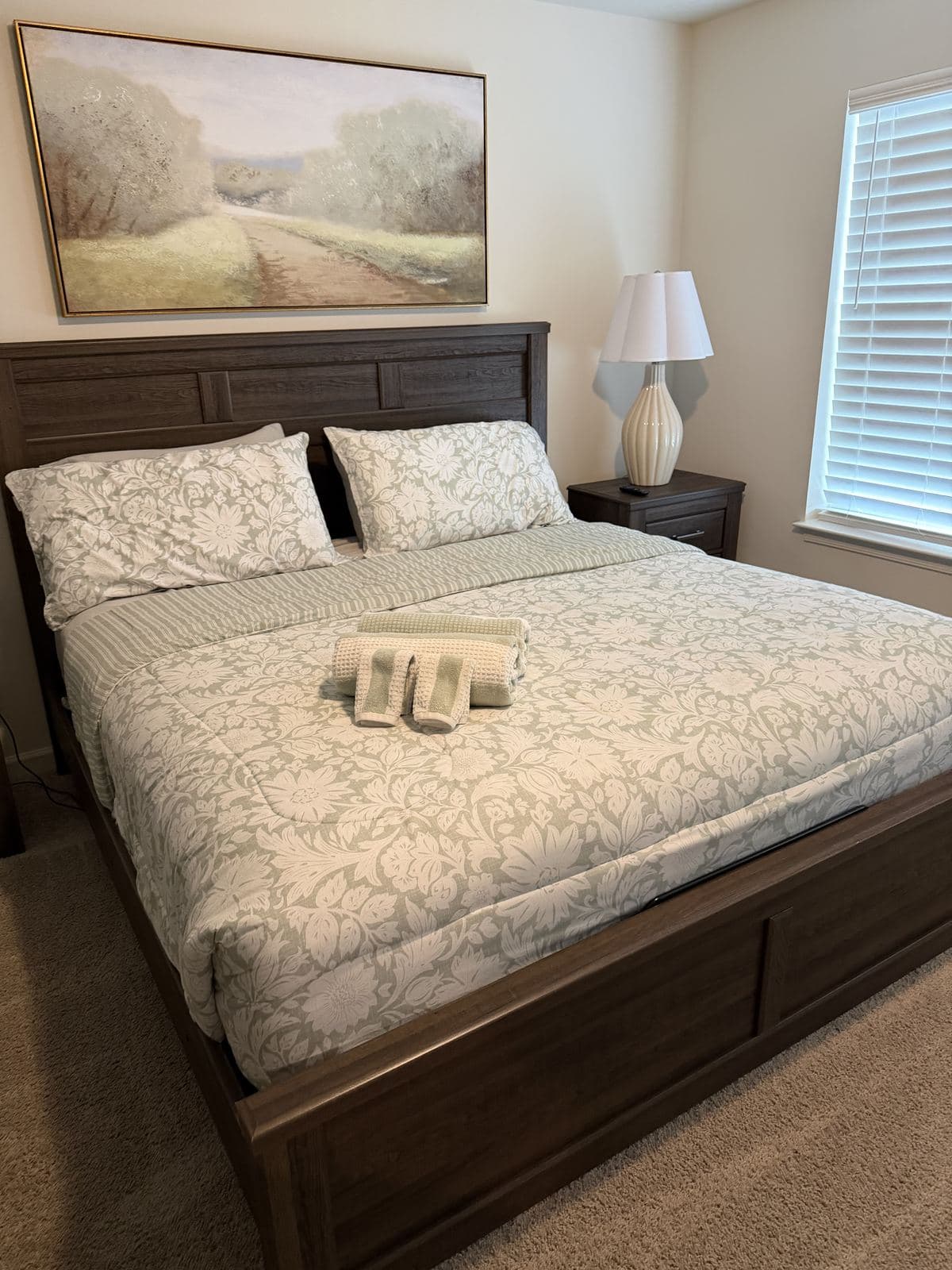 Airbnb turnover — main bedroom