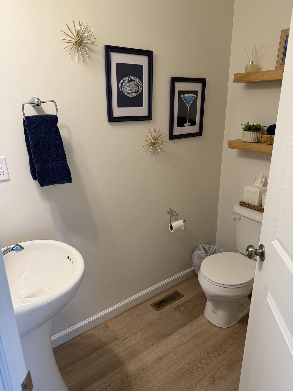 Airbnb turnover — powder room