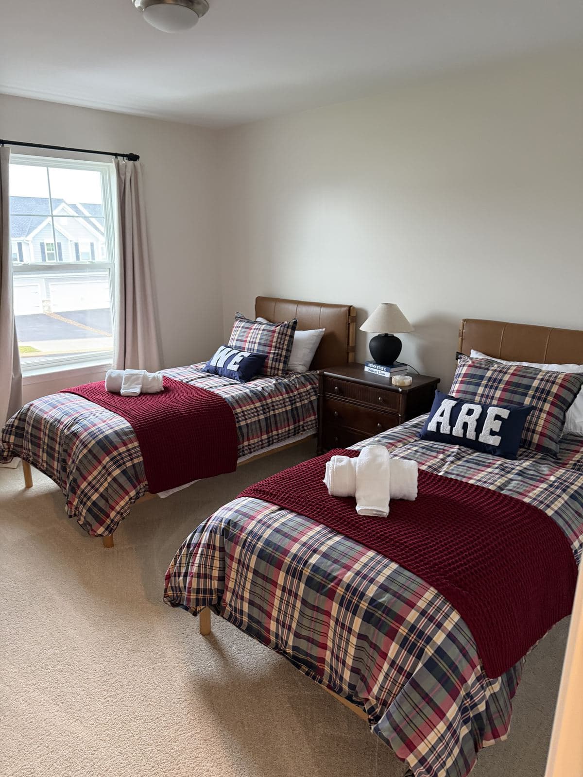 Airbnb turnover — twin guest room