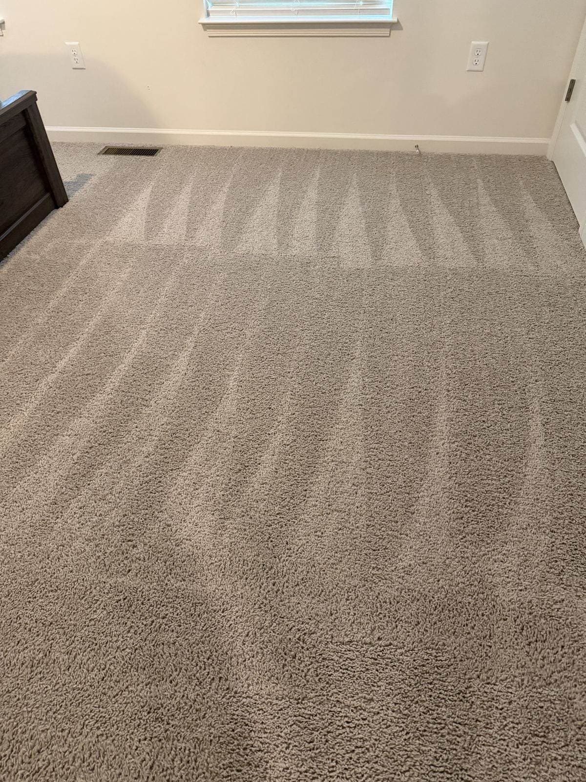 Airbnb turnover — bedroom carpets vacuumed